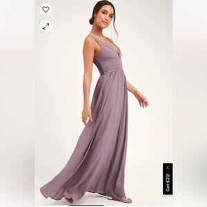 NWT Lulus Leading Role Taupe Maxi Dress Size Large